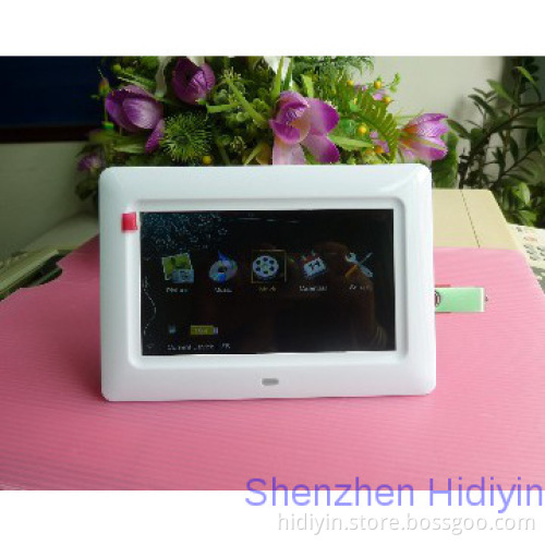 Li battery operated 7 inch digital photo frame